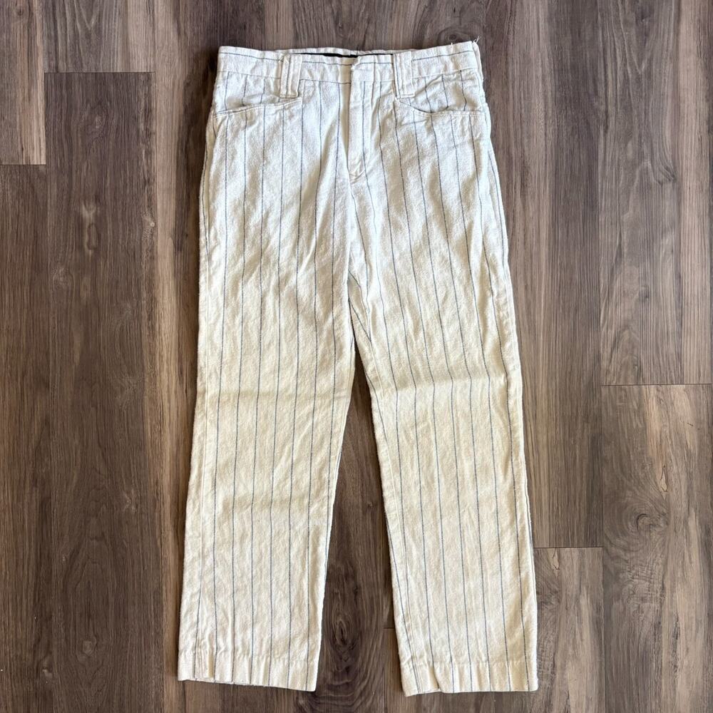 Vintage 1960s Pinstripe Wool Pants Men's Size 28x26 Talon Zip READ